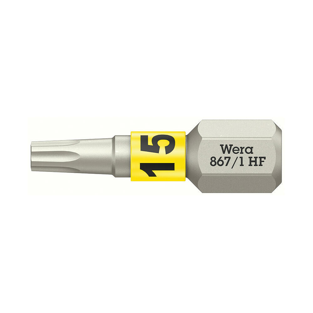 Image of Wera 867/1 HF Torx Screwdriver Bits T15 25mm Pack of 1