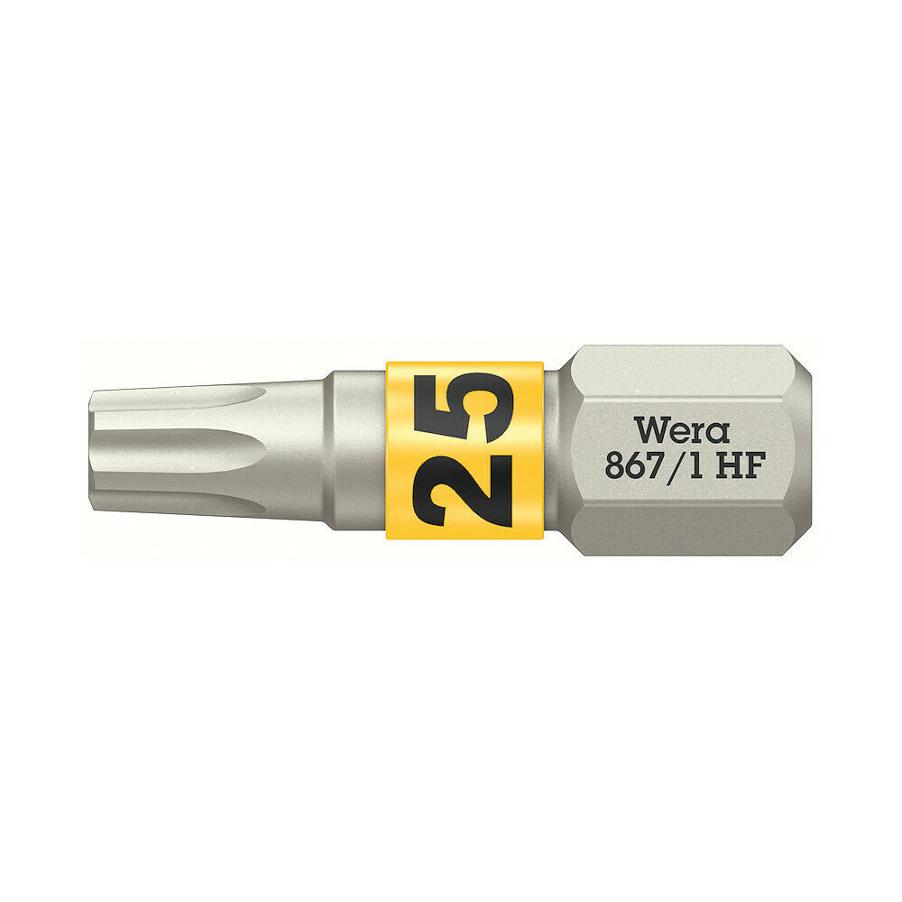 Image of Wera 867/1 HF Torx Screwdriver Bits T25 25mm Pack of 1
