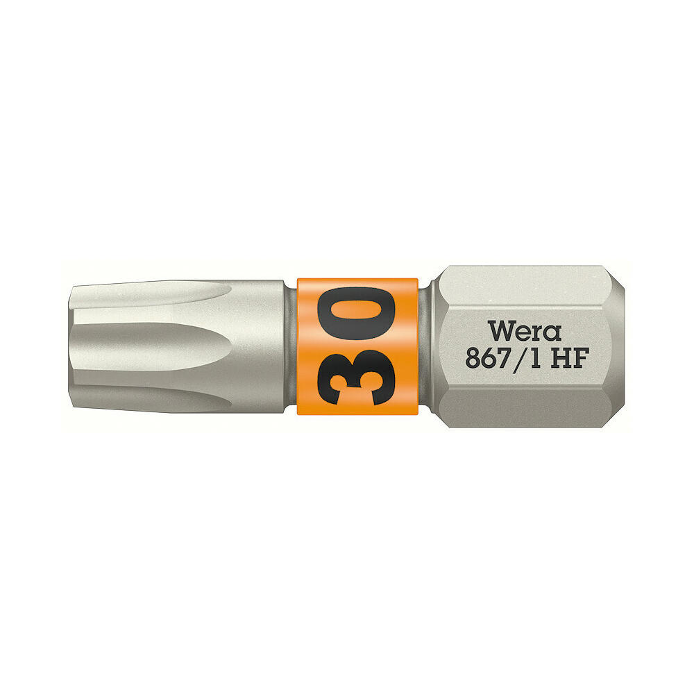 Image of Wera 867/1 HF Torx Screwdriver Bits T30 25mm Pack of 1