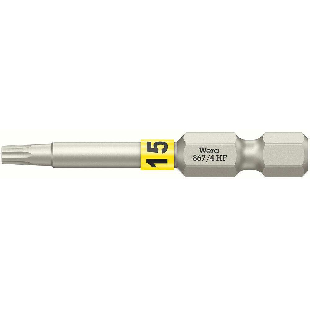 Image of Wera 867/4 HF Torx Screwdriver Bits T15 50mm Pack of 1