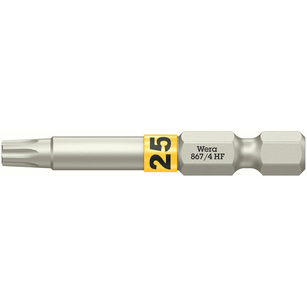 Image of Wera 867/4 HF Torx Screwdriver Bits T25 50mm Pack of 1