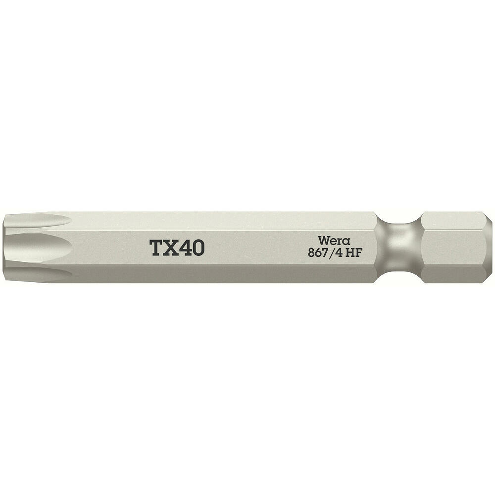 Image of Wera 867/4 HF Torx Screwdriver Bits T40 50mm Pack of 1