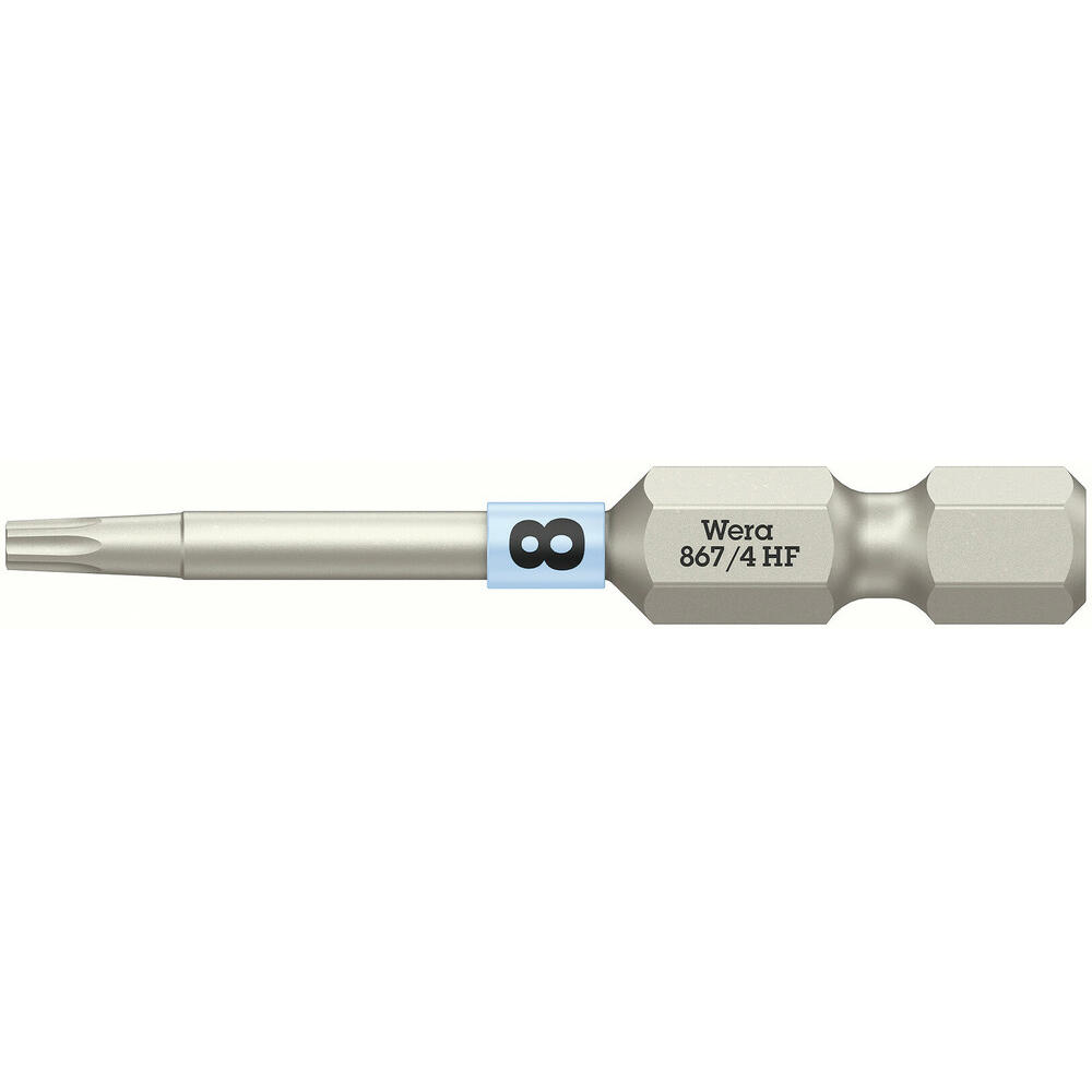 Image of Wera 867/4 HF Torx Screwdriver Bits T8 50mm Pack of 1