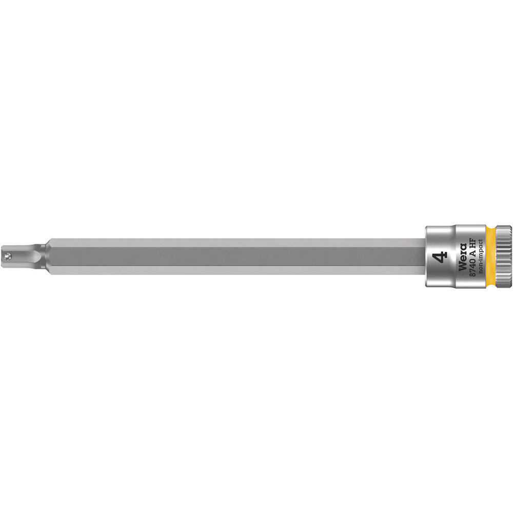 Wera 8740 A HF Zyklop 1/4" Drive Long Hexagon Socket Bit Metric 1/4" 4mm