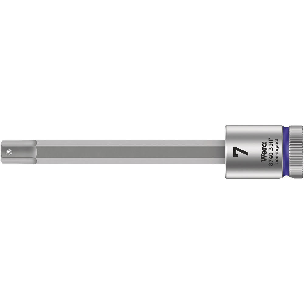 Wera 8740 B HF Zyklop 3/8" Drive Long Hexagon Socket Bit Metric 3/8" 7mm