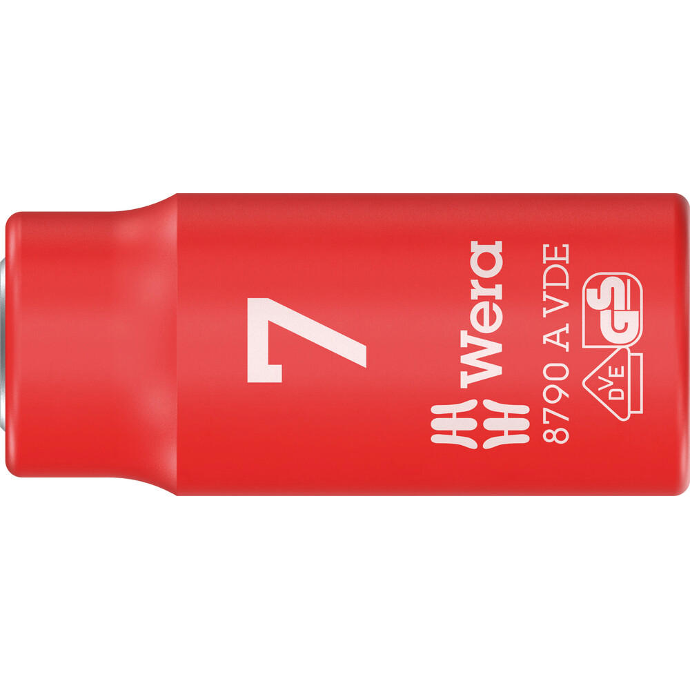 Wera 8790 A Zyklop VDE Insulated 1/4" Drive Hexagon Socket 1/4" 7mm
