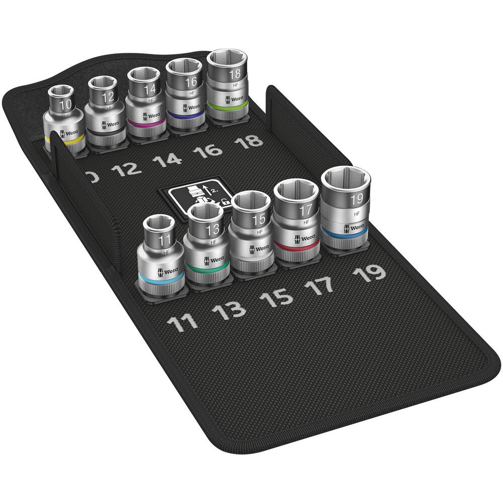 Wera 8790 HMC HF Zyklop 9 Piece 1/2" Drive Lock On Socket Set 1/2