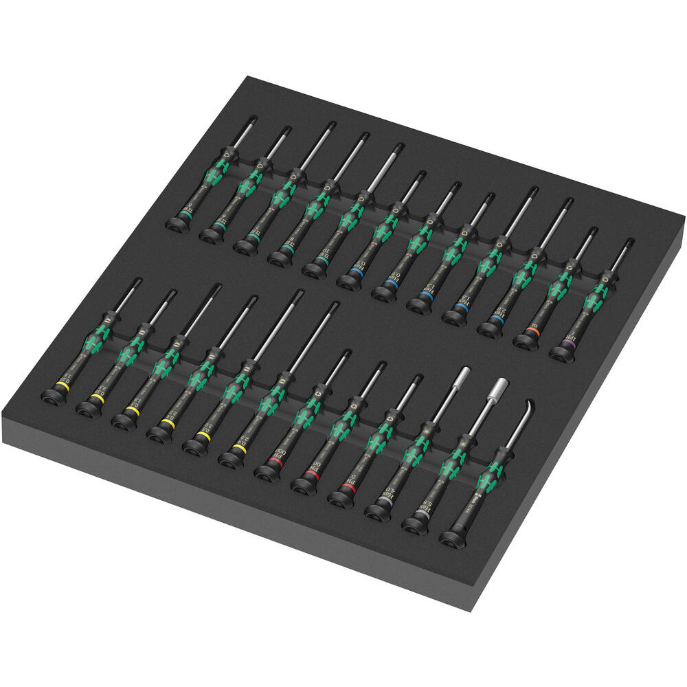 Wera 9715 24 Piece Foam Insert Kraftform Micro Screwdriver Set