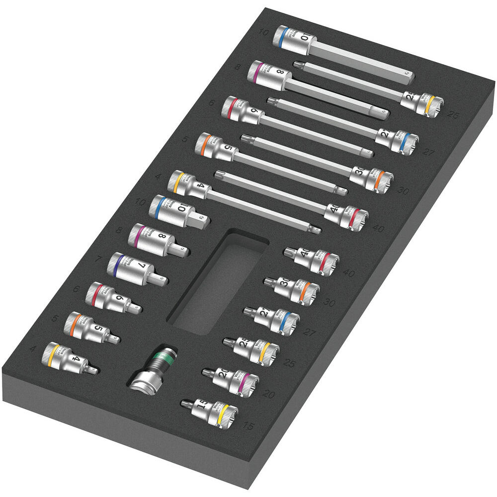 Wera 9723 Zyklop 22 Piece 3/8" Drive Hex and Torx Socket Bit Set 3/8"