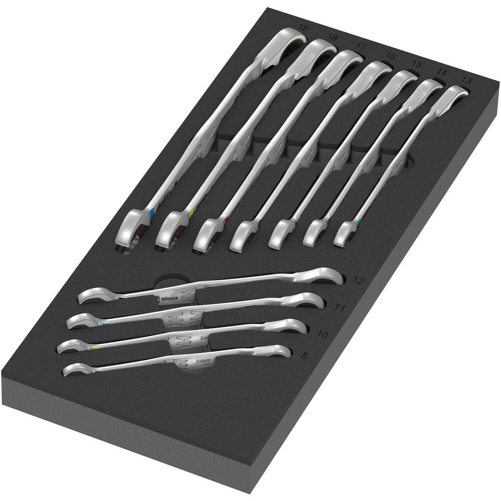 Wera 9733 11 Piece Foam Insert 6001 Joker Switch Spanner Set