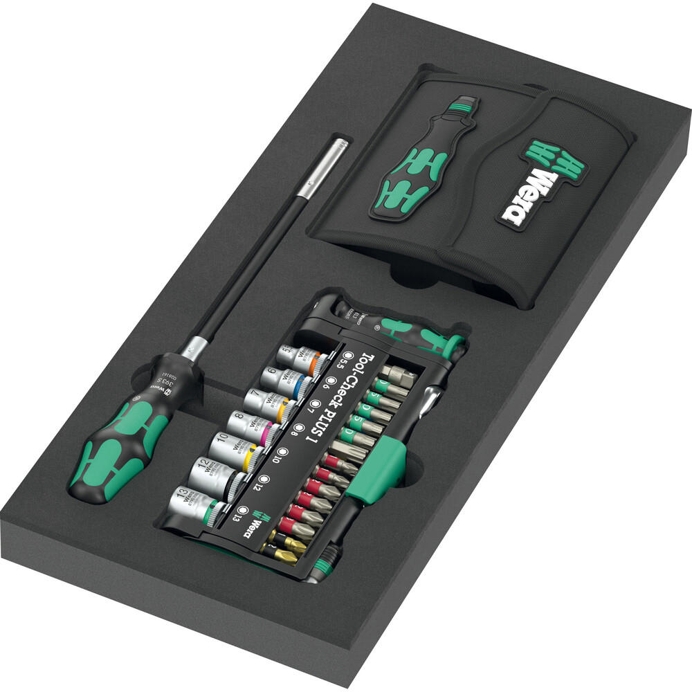 Wera 57 Piece Kraftform Kompakt And Tool Check Plus Kit In Foam Tray