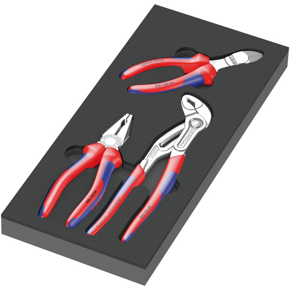 Wera 9780 Foam Insert Tray And 3 Piece Knipex Pliers Set