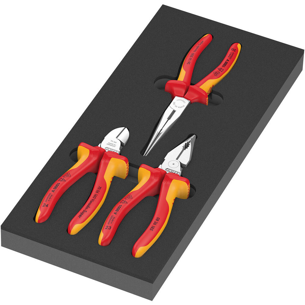 Wera 9784 3 Piece Foam Insert Knipex Vde Plier Set