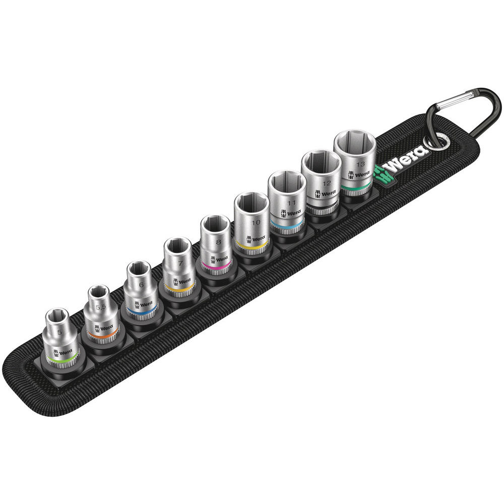 Wera 8790 HMA 9 Piece 1/4 Drive Zyklop Socket Set 1/4