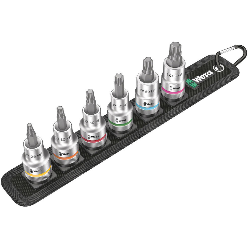 Wera 6 Piece 1/2 Drive Zyklop Torx HF Bit Socket Set 1/2