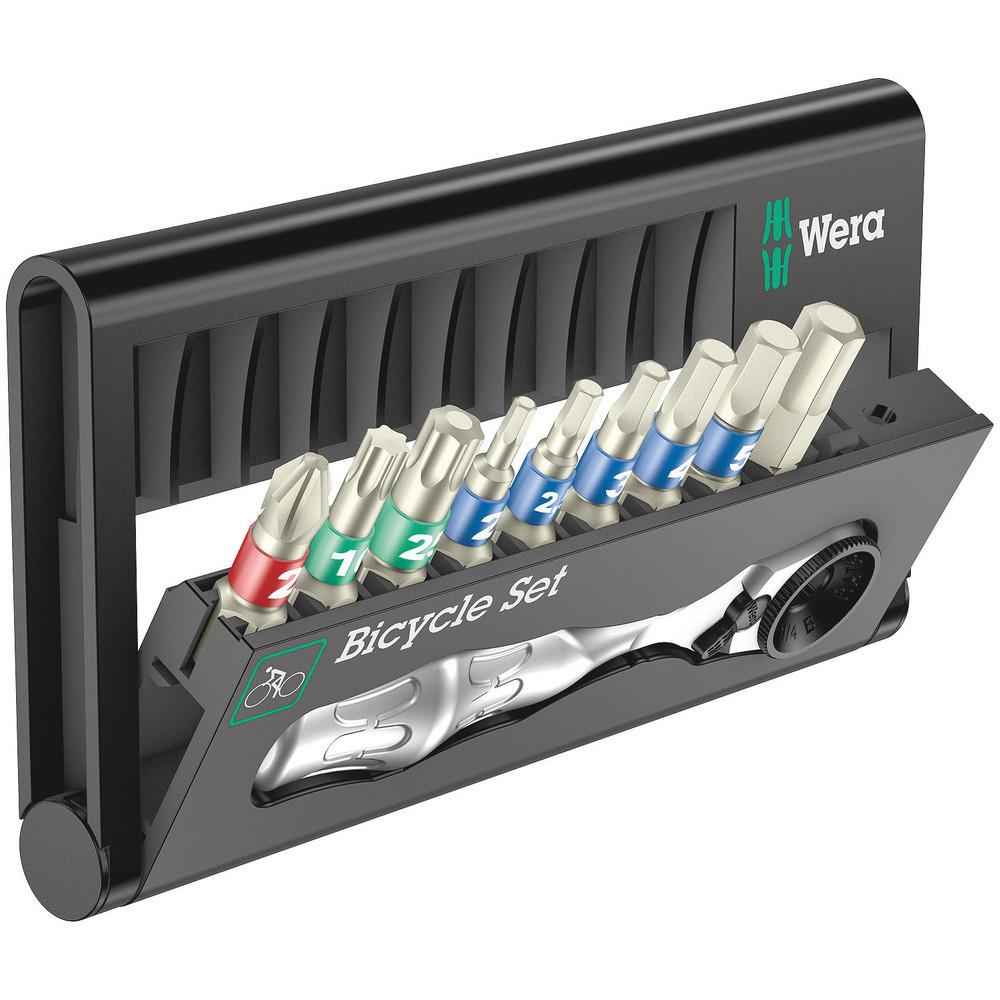 Wera Zyklop 10 Piece Bicycle Screwdriver Bit Set And Ratchet