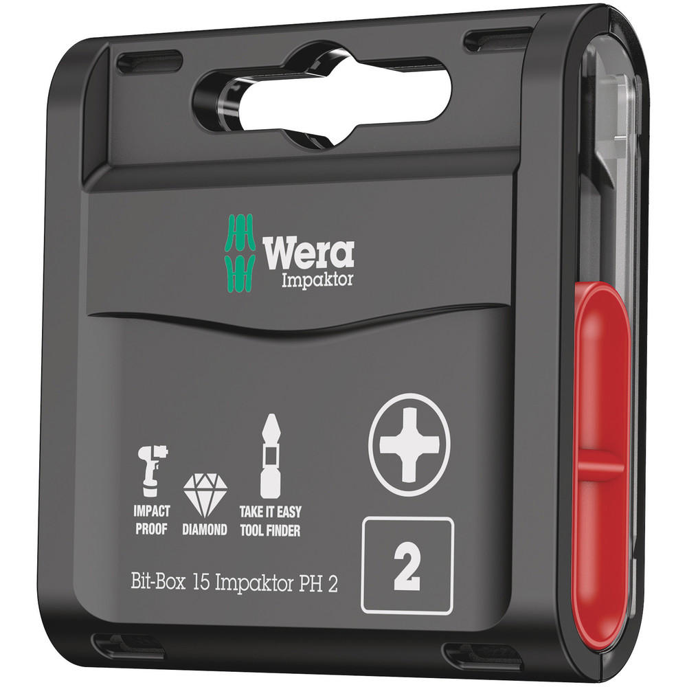 Wera Bit-Box Phillips Impaktor Screwdriver Bits PH2 25mm Pack of 15