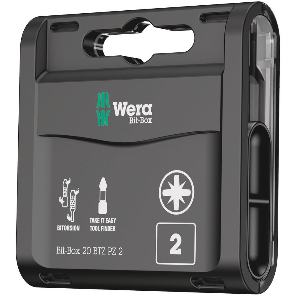 Wera Bit-Box Bi-Torsion Pozi Screwdriver Bits PZ2 25mm Pack of 20