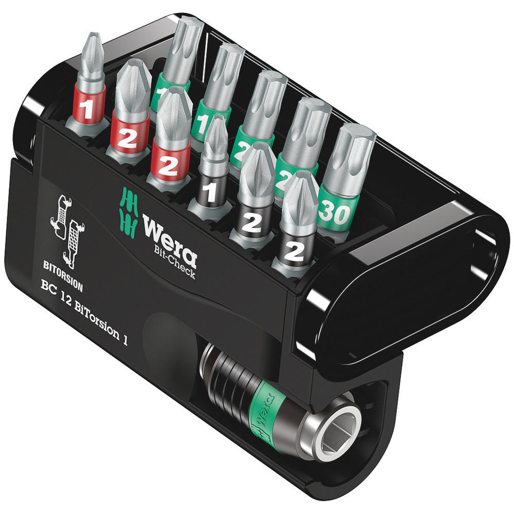 Wera 12 Piece Bit-check Bitorsion Screwdriver Bit And Holder Set