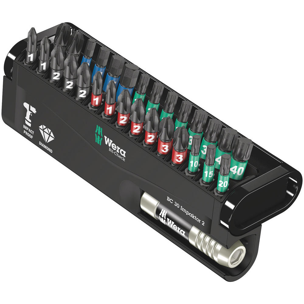 Wera Impaktor 30 Piece Bit-Check Impact Screwdriver Bit Set