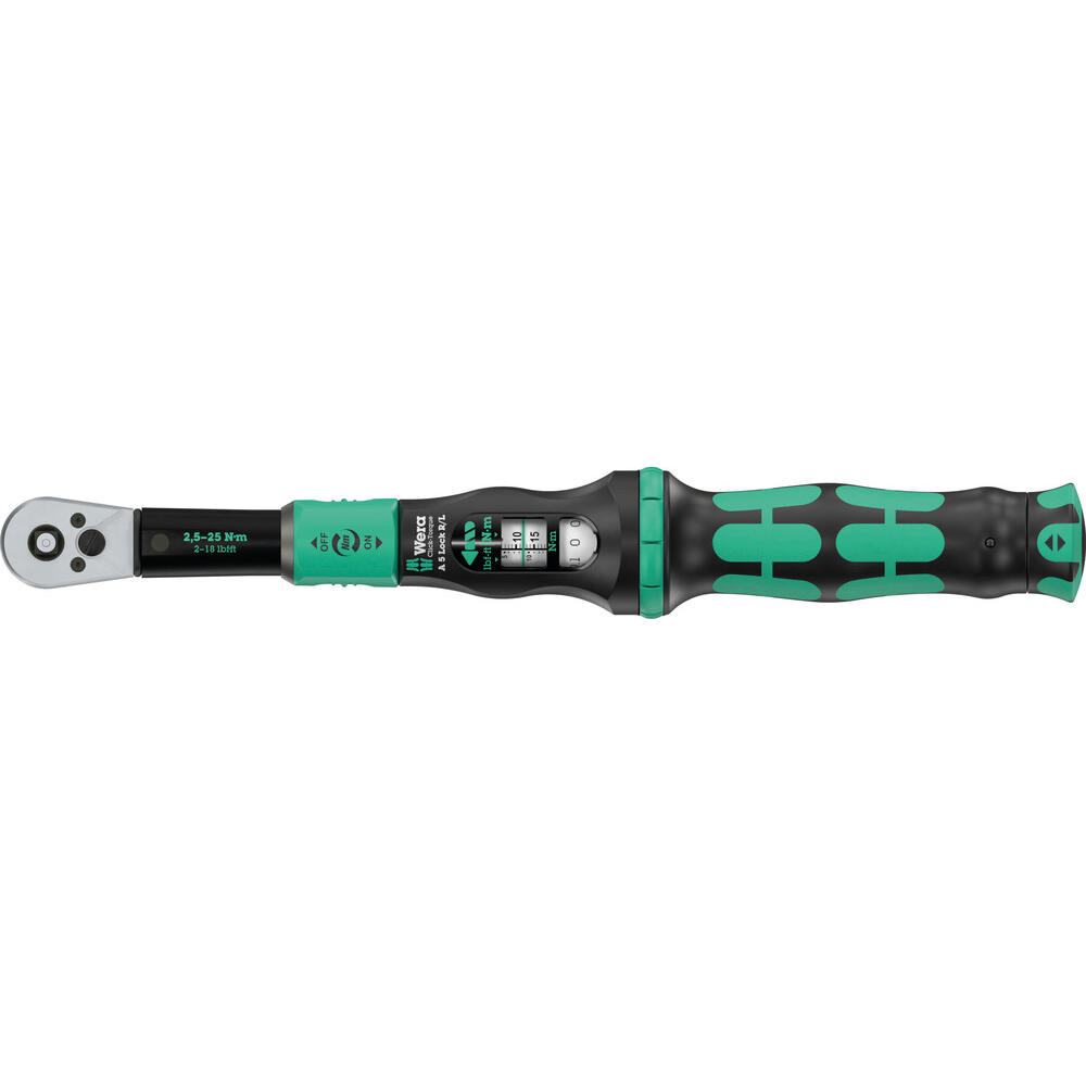 Wera Click Torque Lock A 5 Right / Left Torque Wrench 1/4" 2.5Nm - 25Nm
