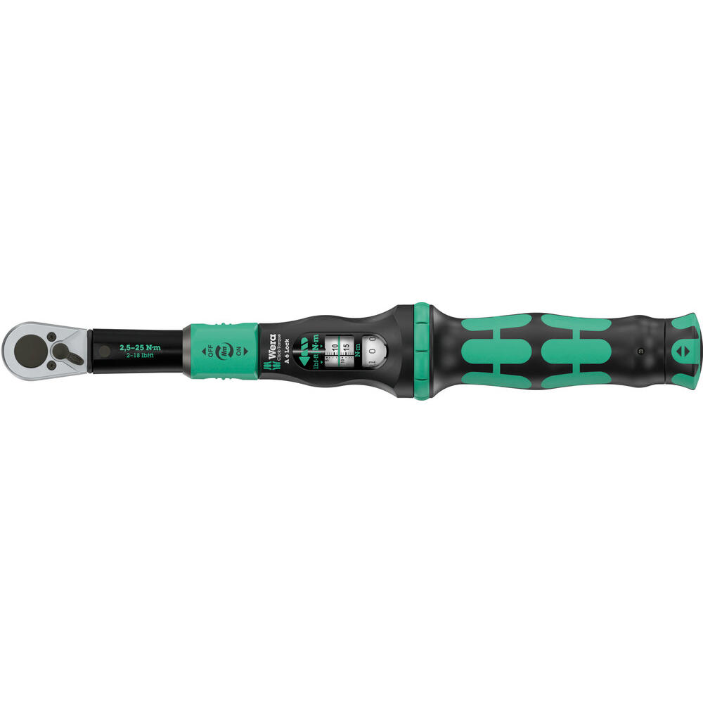 Wera Click Torque Lock A 6 Torque Wrench 1/4" 2.5nm - 25nm