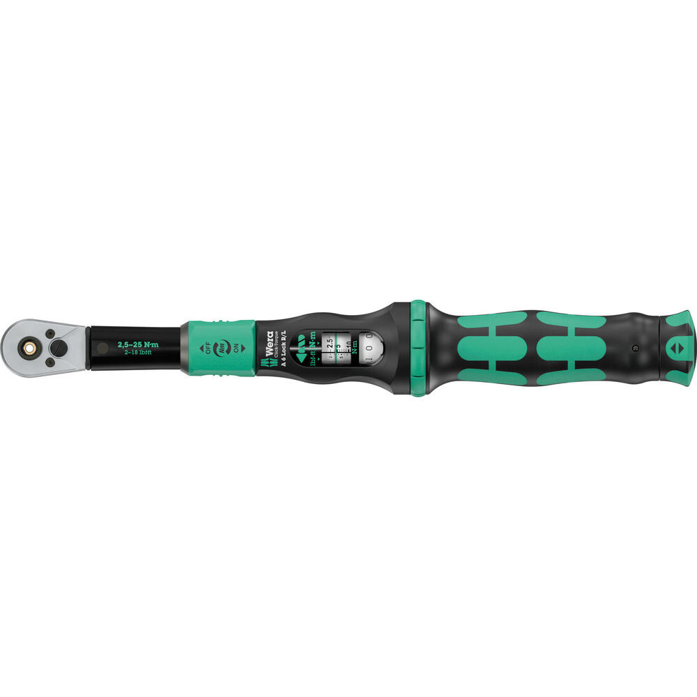 Wera Click Torque Lock A 6 Right / Left Torque Wrench 1/4" 2.5Nm - 25Nm