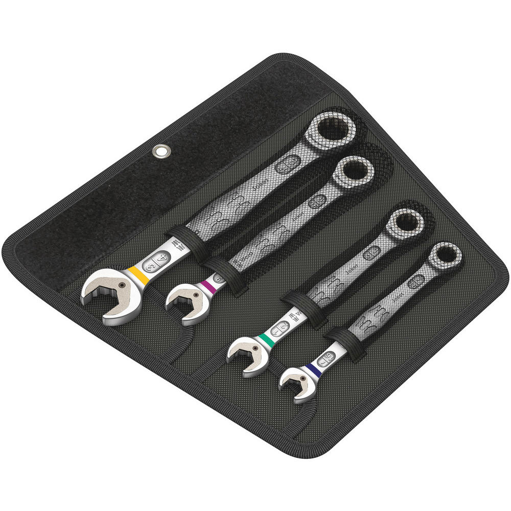 Wera 4 Piece Joker 6000 Ratchet Combination Spanner Set Imperial