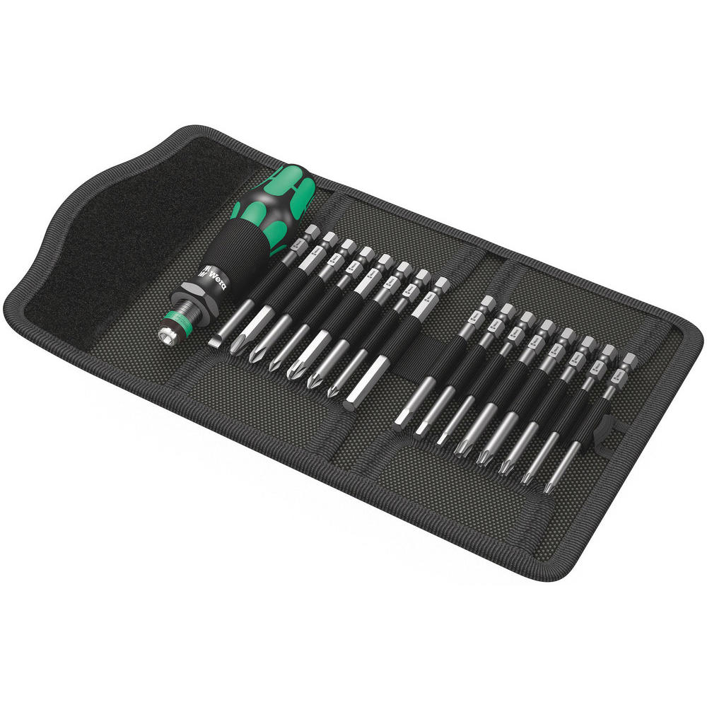 Wera 17 Piece Kraftform Kompakt Screwdriver Bit Set