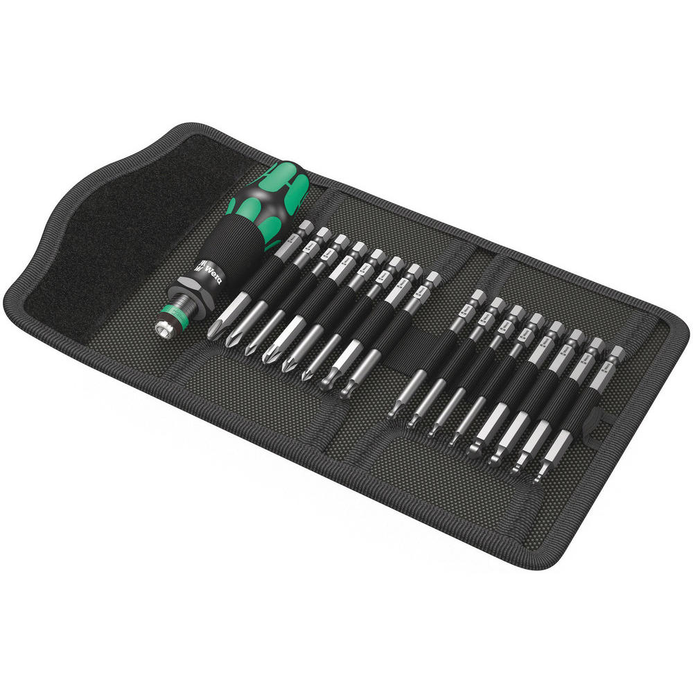 Wera 17 Piece Kraftform Kompakt 60 Kk Screwdriver Bit Set