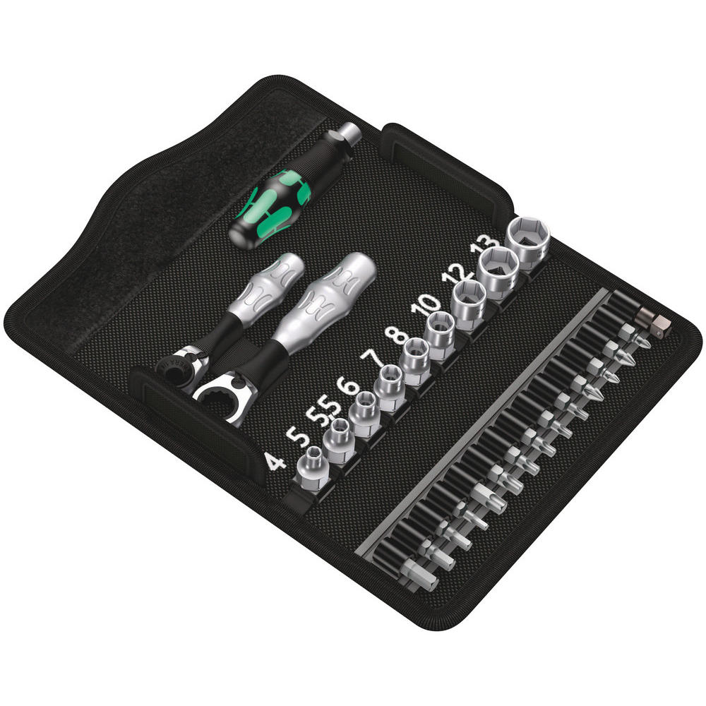 Wera Mini 2 Zyklop 27 Piece Kraftform Kompakt Mini Socket Set 1/4