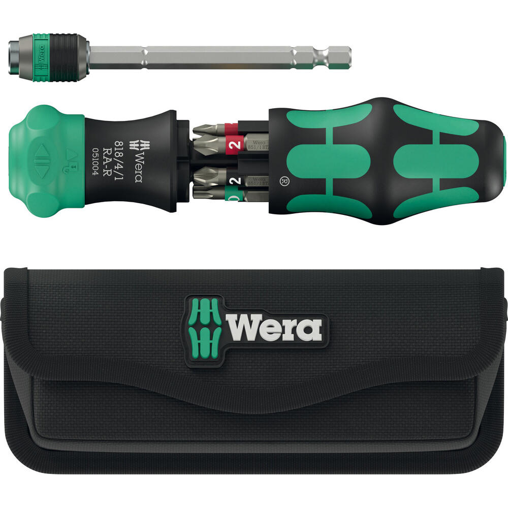 Wera Kraftform Kompakt 6 Piece 20 Ra-r Ratchet Screwdriver Set And Pouch