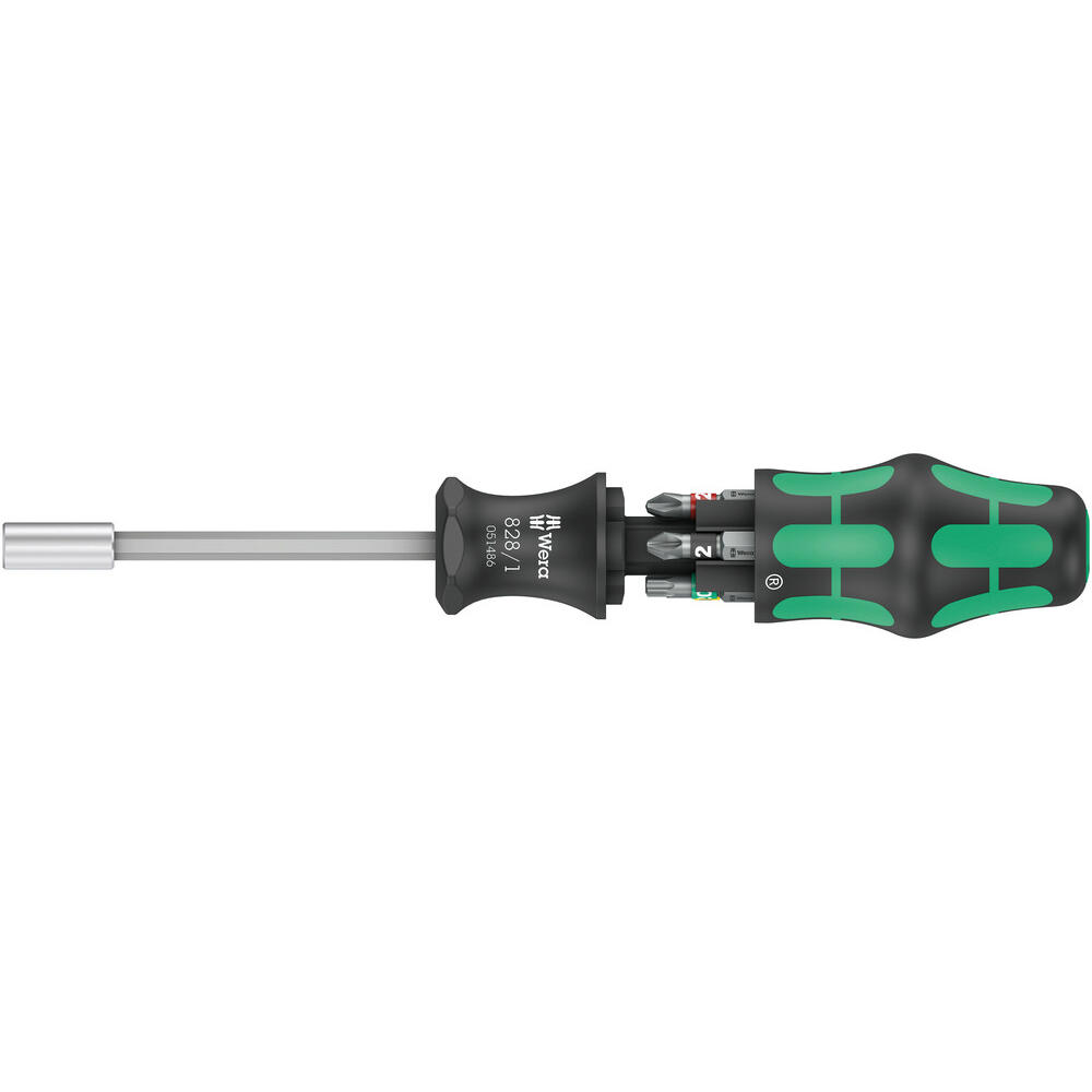 Image of Wera 7 Piece Kraftform Kompakt Bit Holding Screwdriver and Bit Set 1