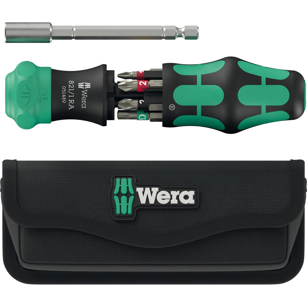 Wera Kraftform Kompakt 6 Piece 28 RA Ratchet Screwdriver Set and Pouch