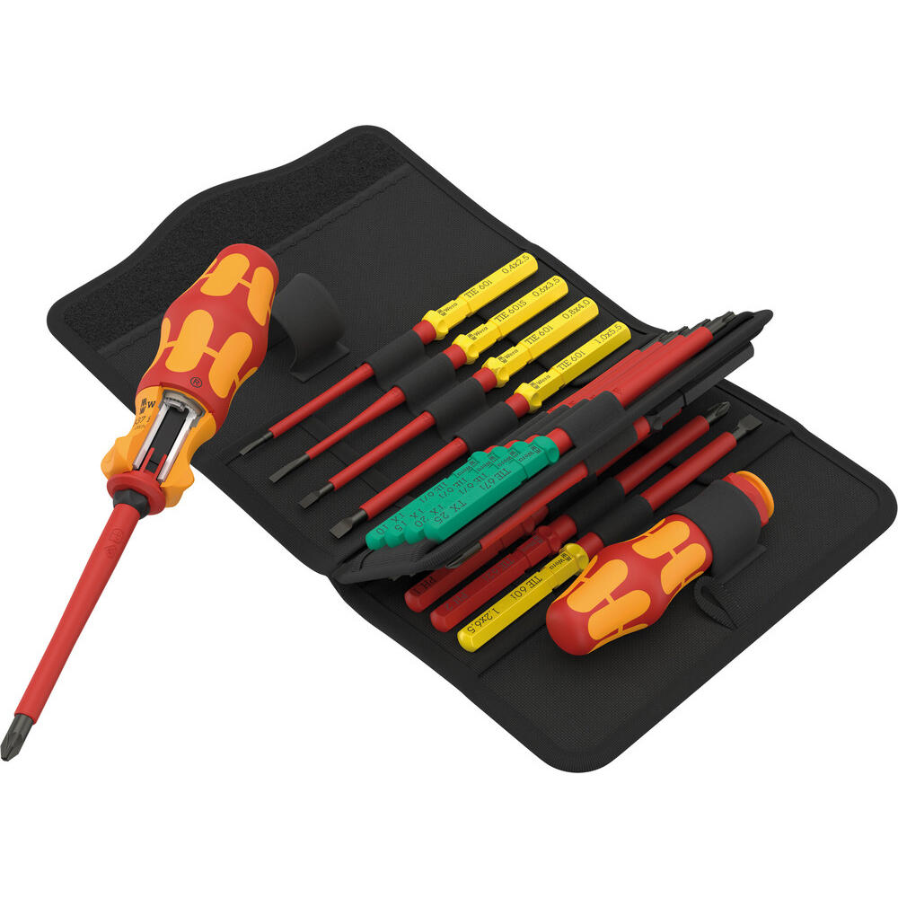 Image of Wera 17 Piece Kraftform Kompakt VDE Insulated Screwdriver Set