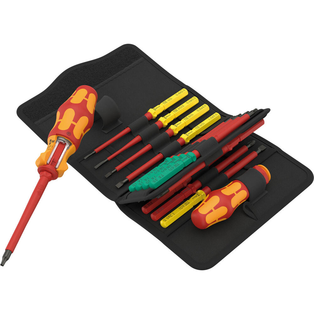 Image of Wera 17 Piece Kraftform Kompakt VDE Insulated Screwdriver Set Imperial
