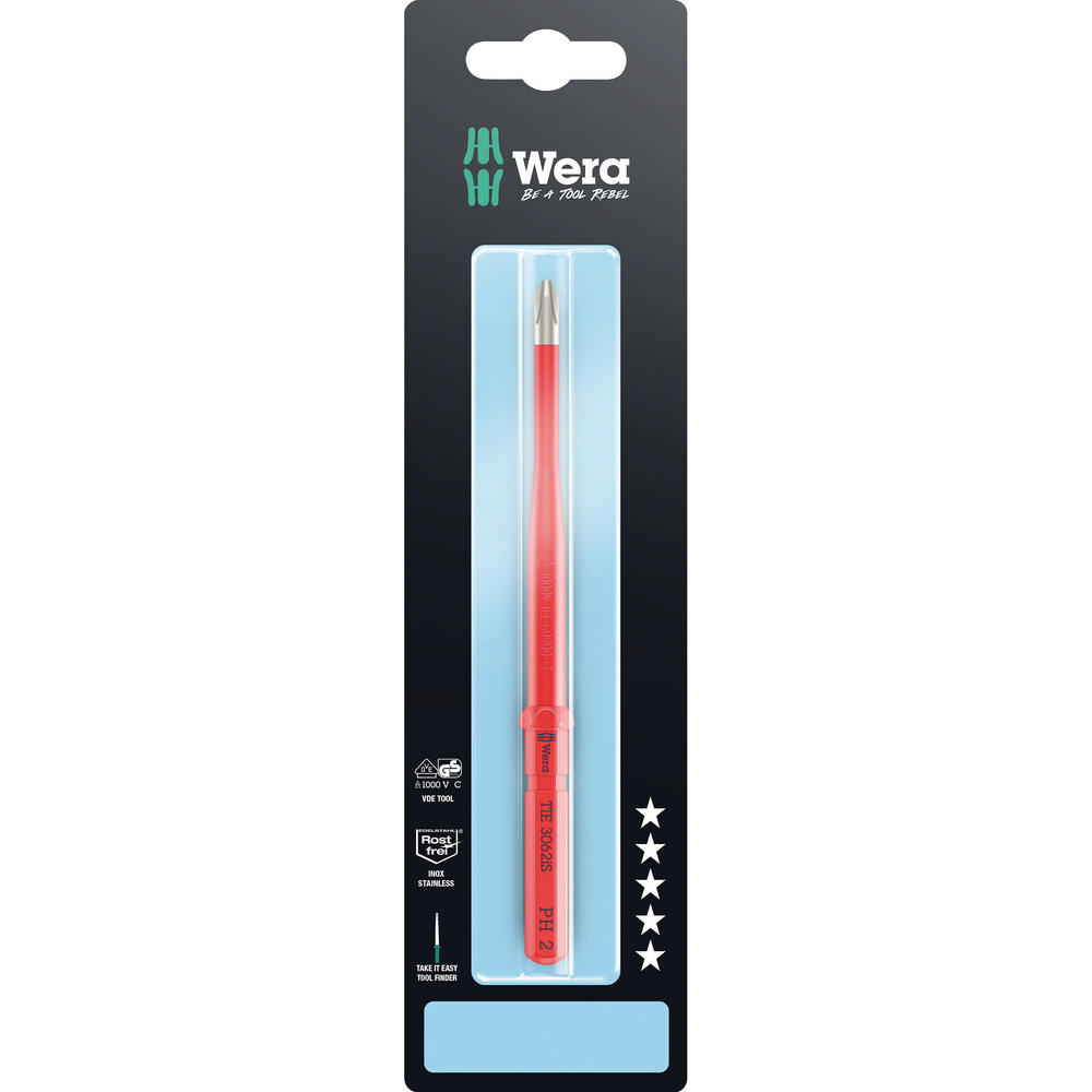 Wera Kraftform Kompakt 3062 Is Vde Insulated Phillips Screwdriver Blade