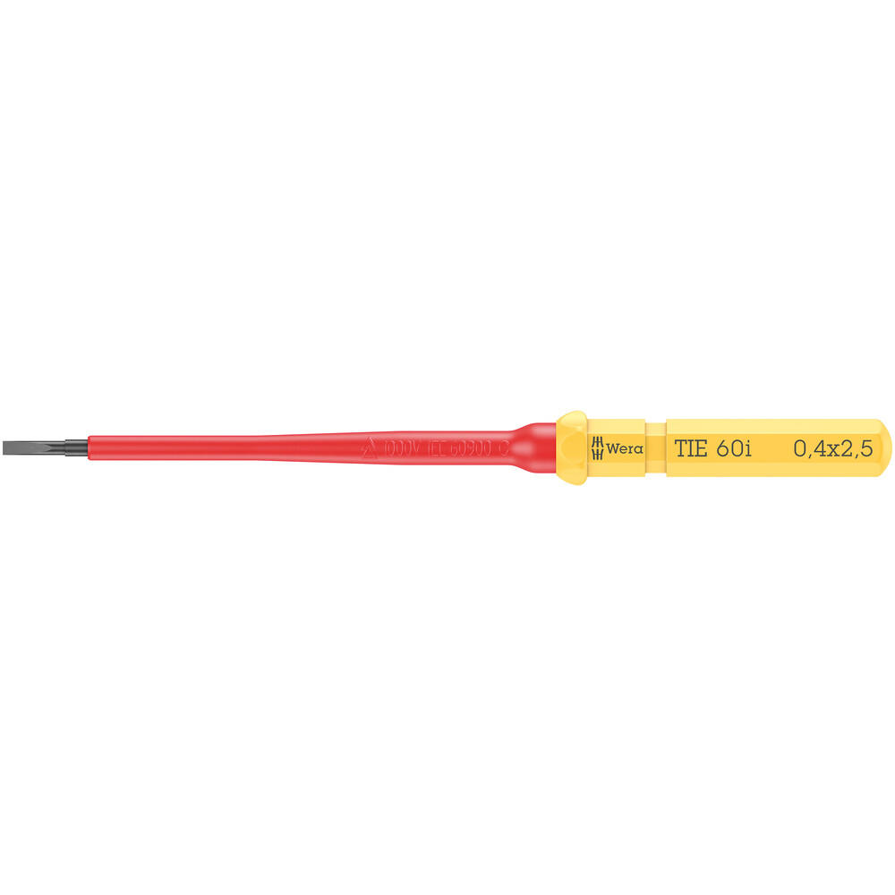Wera Kraftform Kompakt 60 I Vde Insulated Slotted Screwdriver Blade 2.5mm 154mm