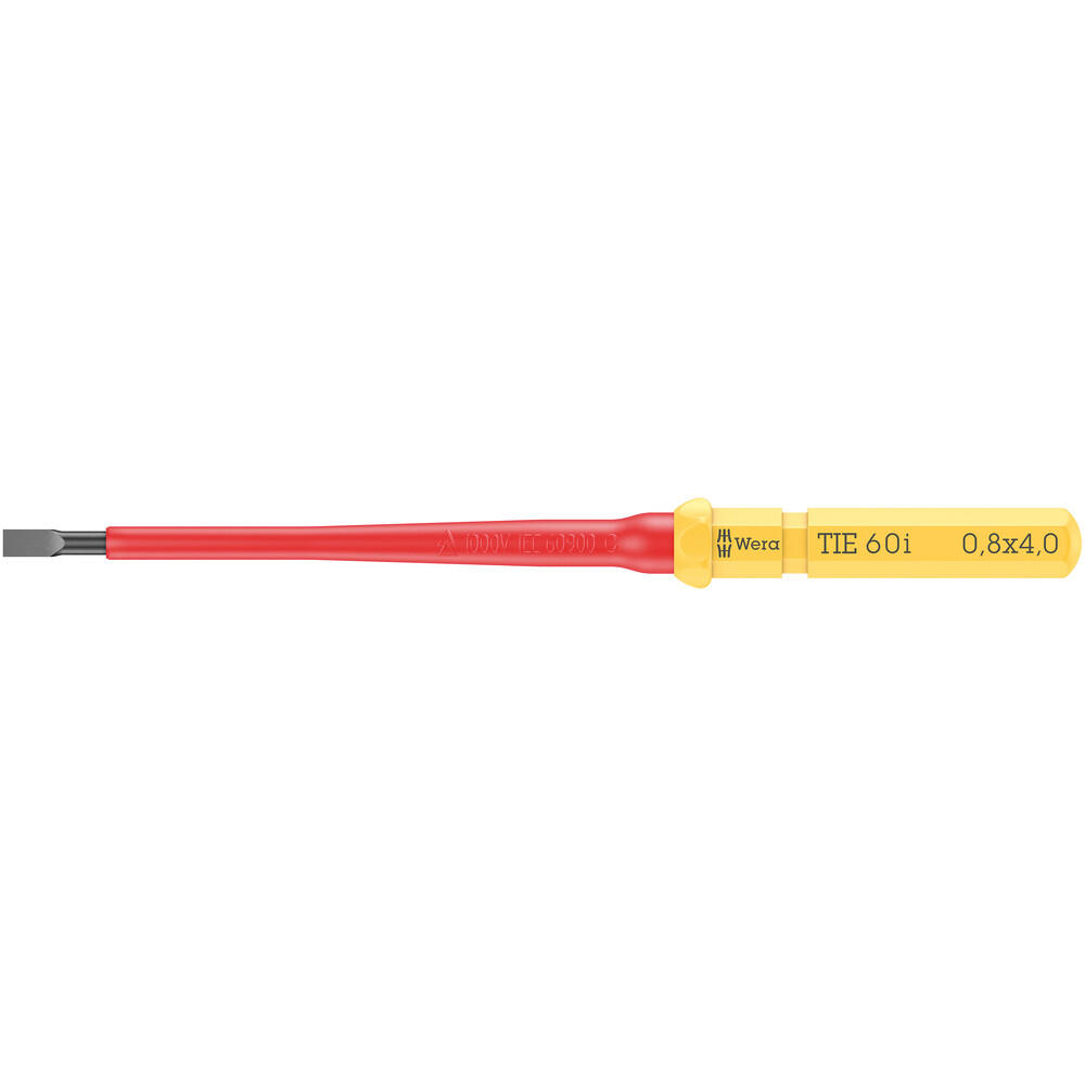 Wera Kraftform Kompakt 60 I Vde Insulated Slotted Screwdriver Blade 4mm 154mm