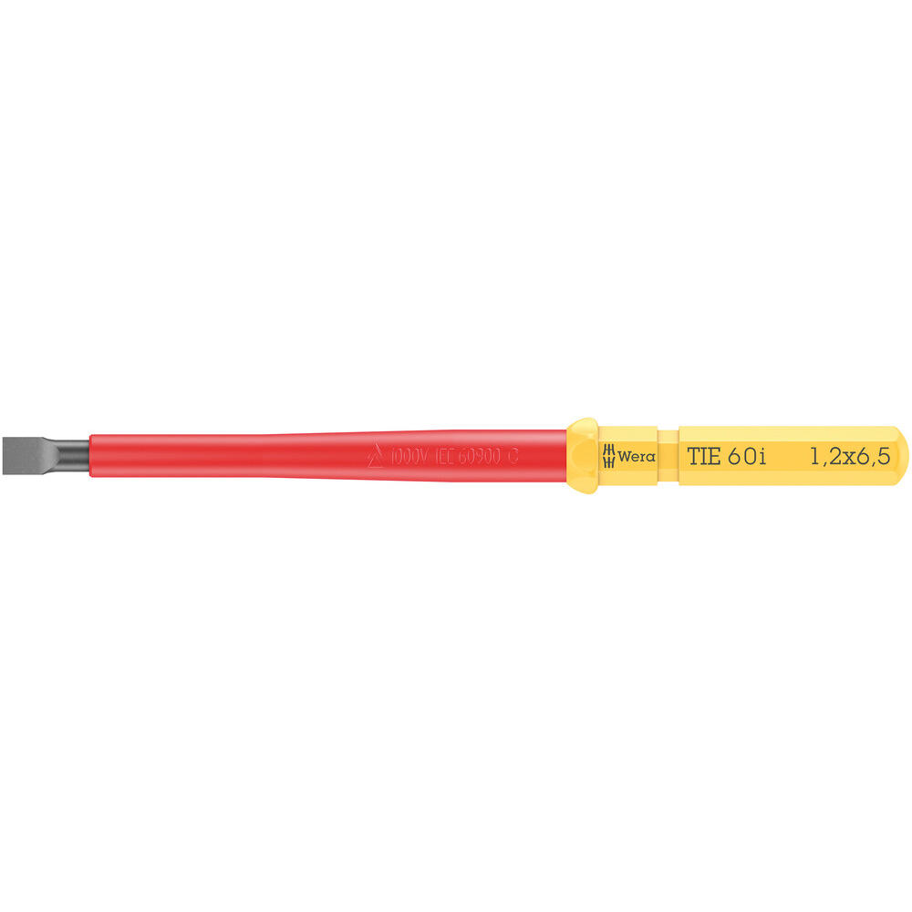 Wera Kraftform Kompakt 60 I Vde Insulated Slotted Screwdriver Blade 6.5mm 154mm