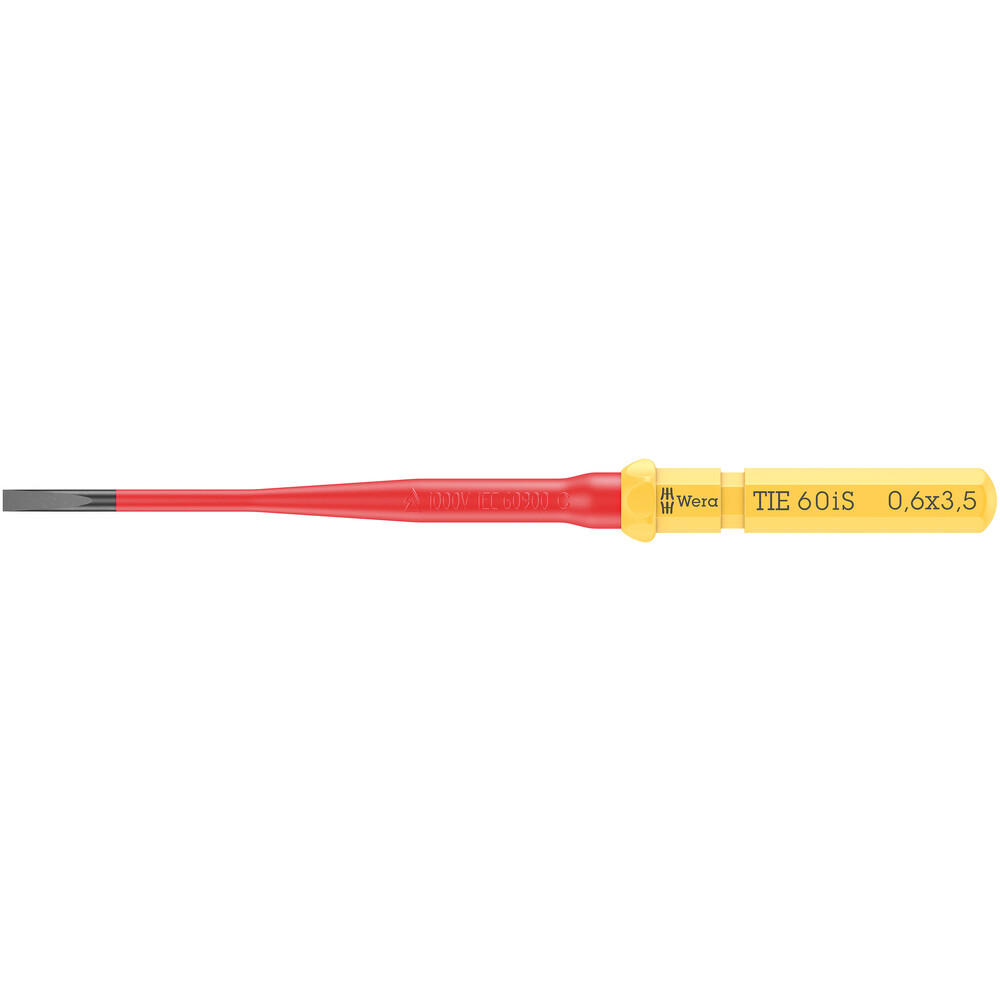 Wera Kraftform Kompakt 60is Vde Insulated Slotted Screwdriver Blade 3.5mm 154mm