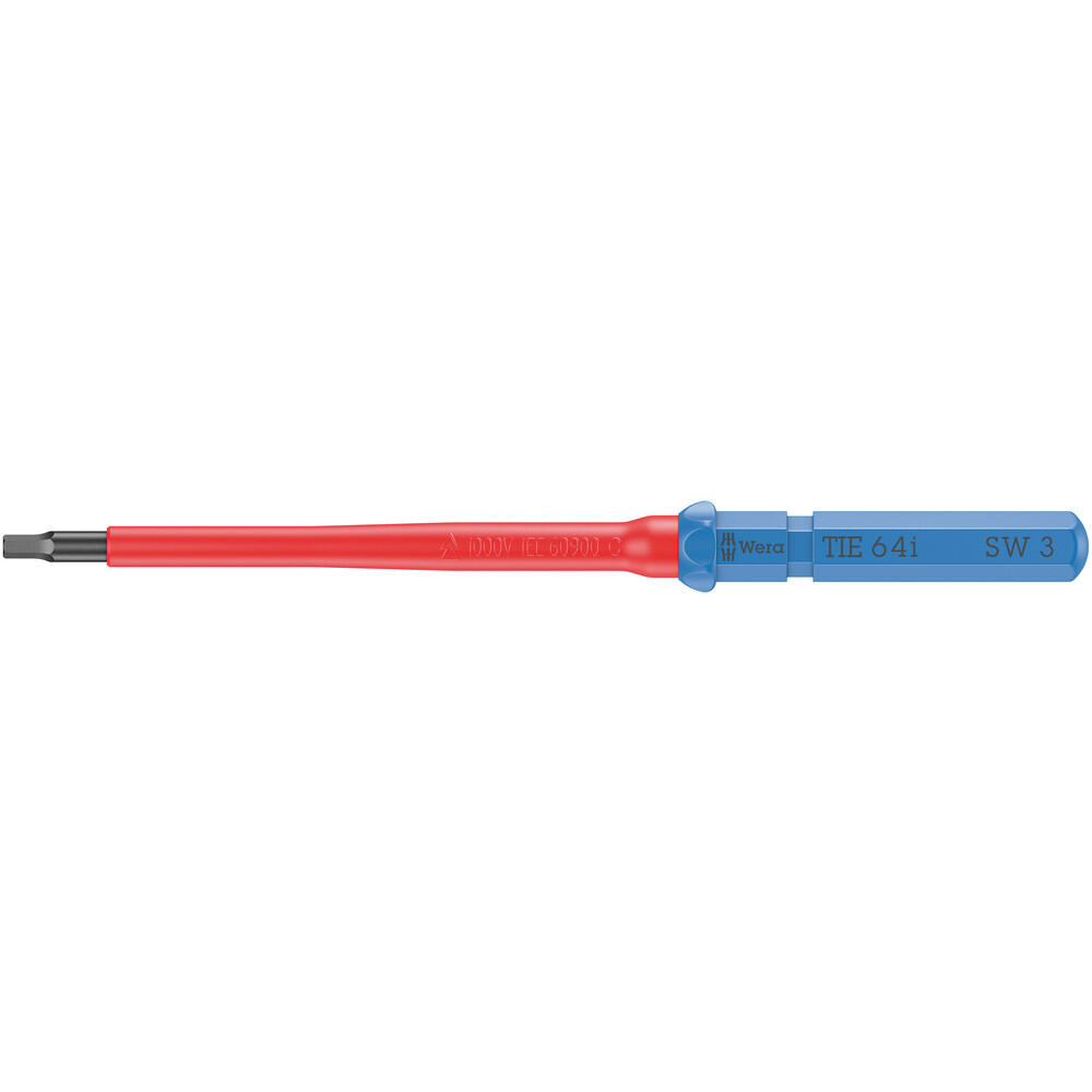 Wera Kraftform Kompakt 64 I VDE Insulated Hex Plus Screwdriver Blade 3mm 154mm