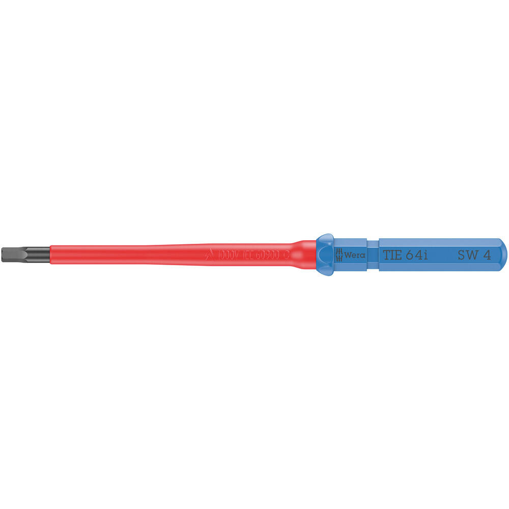 Wera Kraftform Kompakt 64 I VDE Insulated Hex Plus Screwdriver Blade 4mm 154mm