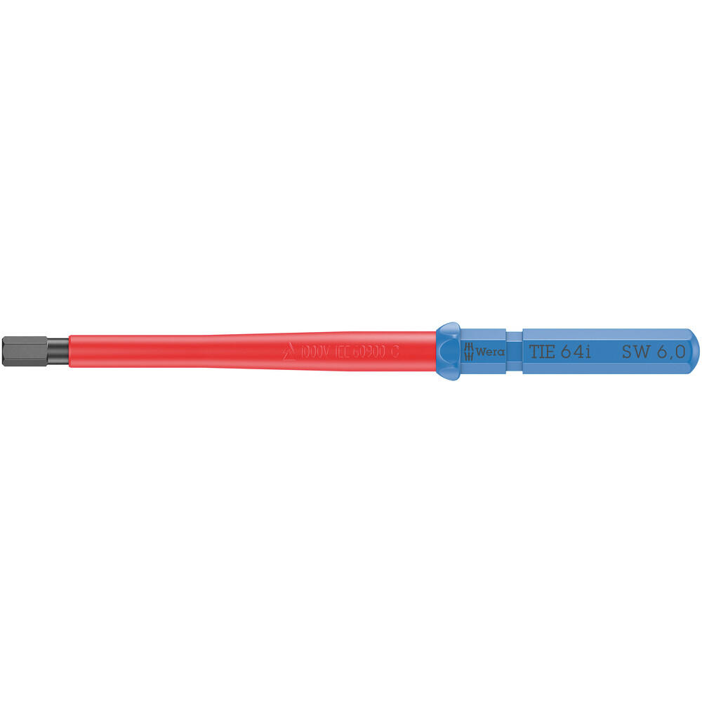 Wera Kraftform Kompakt 64 I VDE Insulated Hex Plus Screwdriver Blade 6mm 154mm