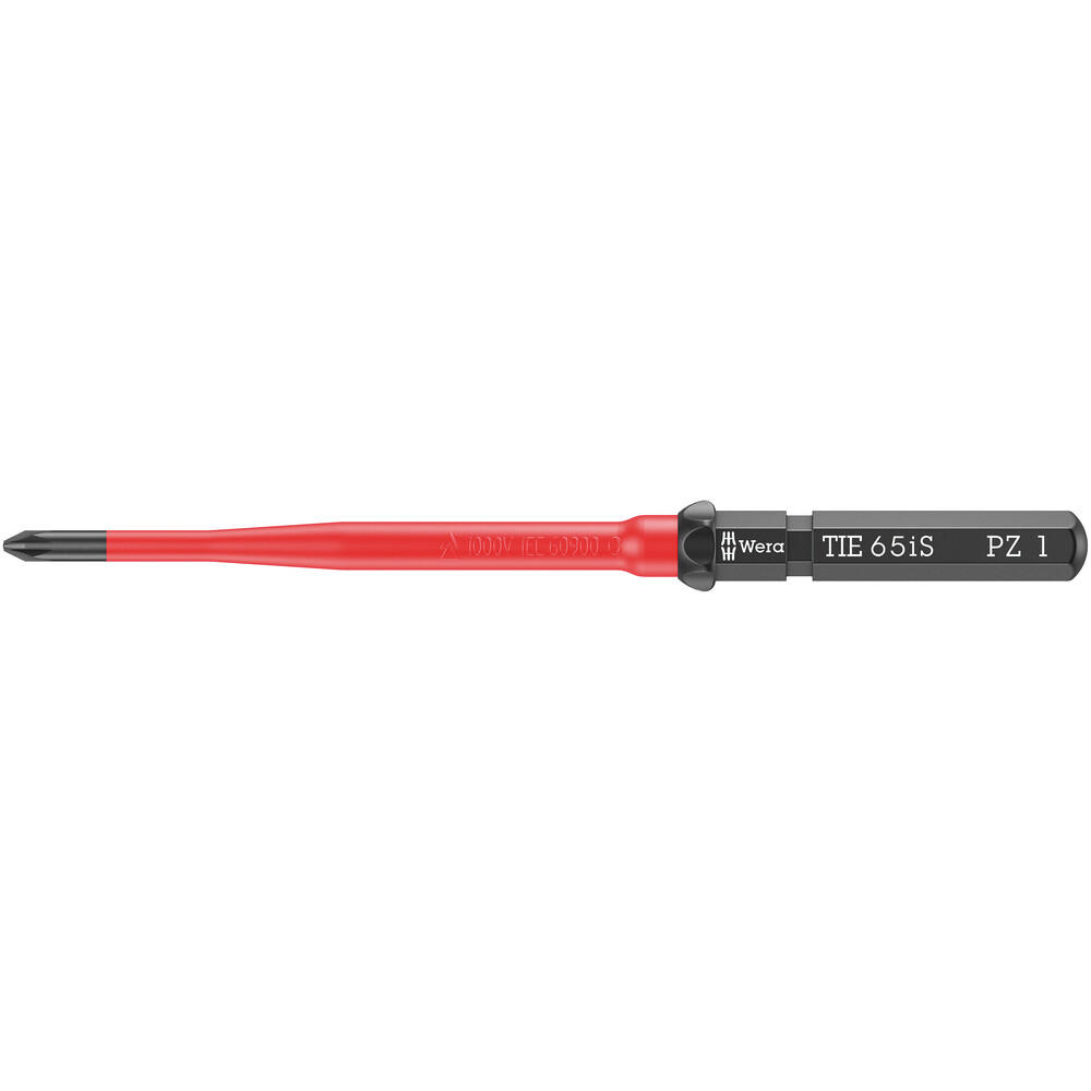 Wera Kraftform Kompakt 65 iS VDE Insulated Slim Pozi Screwdriver Blade PZ1 154mm
