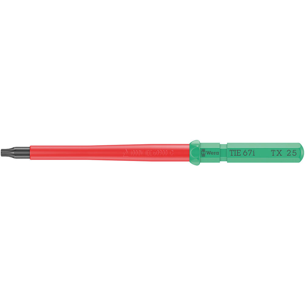 Wera Kraftform Kompakt 67 I VDE Insulated Torx Screwdriver Blade T25 154mm