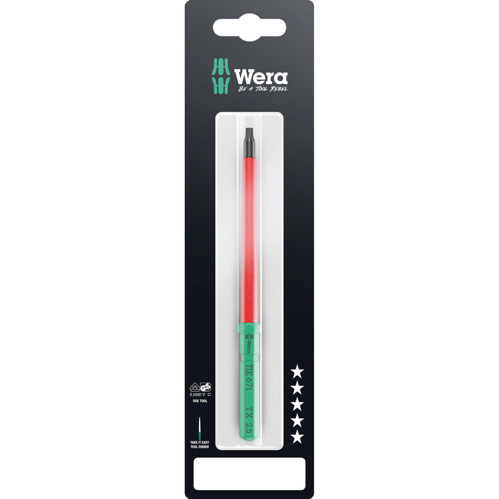 Wera Kraftform Kompakt 67 I Vde Insulated Torx Screwdriver Blade T15 154mm