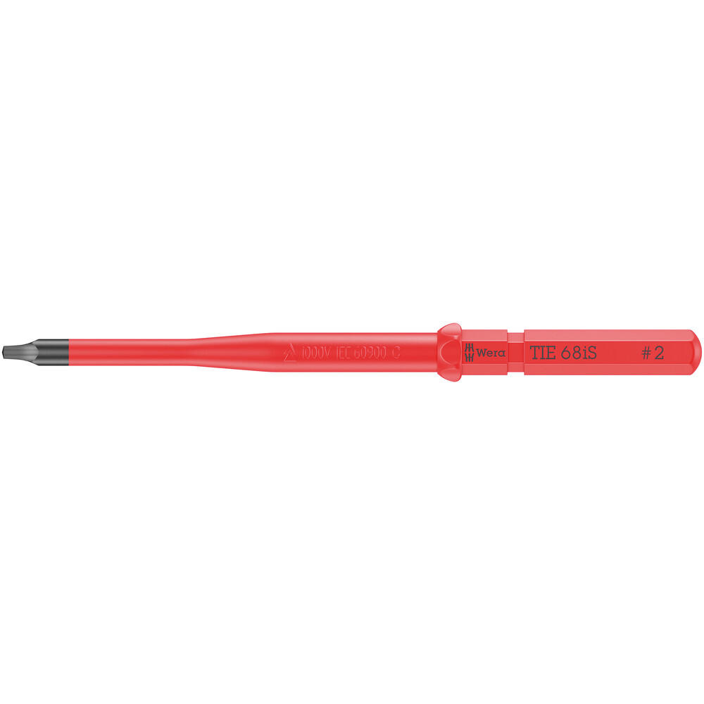 Wera Kraftform Kompakt 68 iS VDE Slim Square Screwdriver Blade Robertson Tip 2 154mm