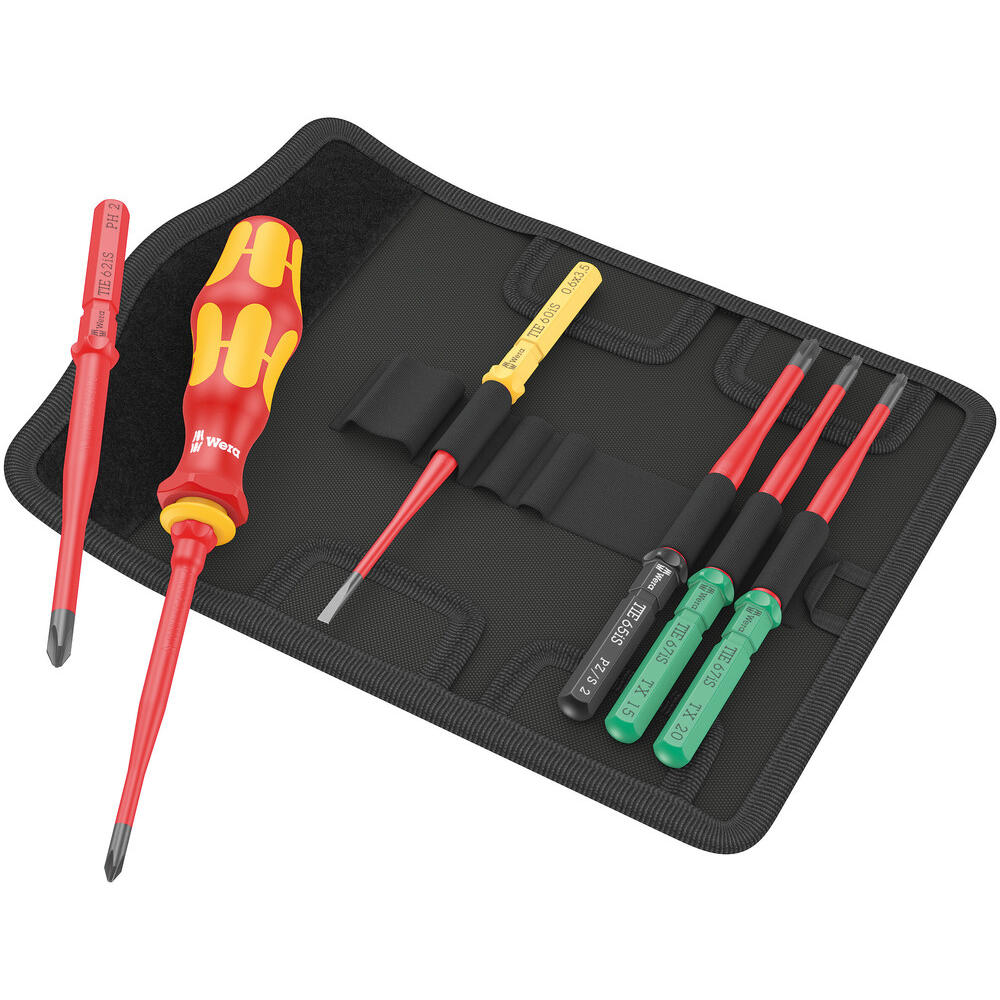 Wera Kraftform Kompakt 7 Piece Vde Insulated Extra Slim Screwdriver Set