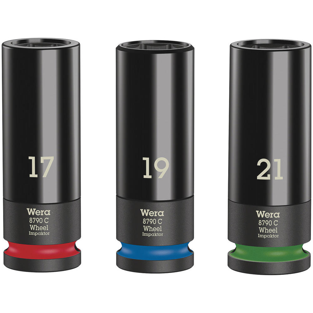 Wera Impaktor 3 Piece 1/2" Drive Hexagon Impact Wheel Socket Set 1/2